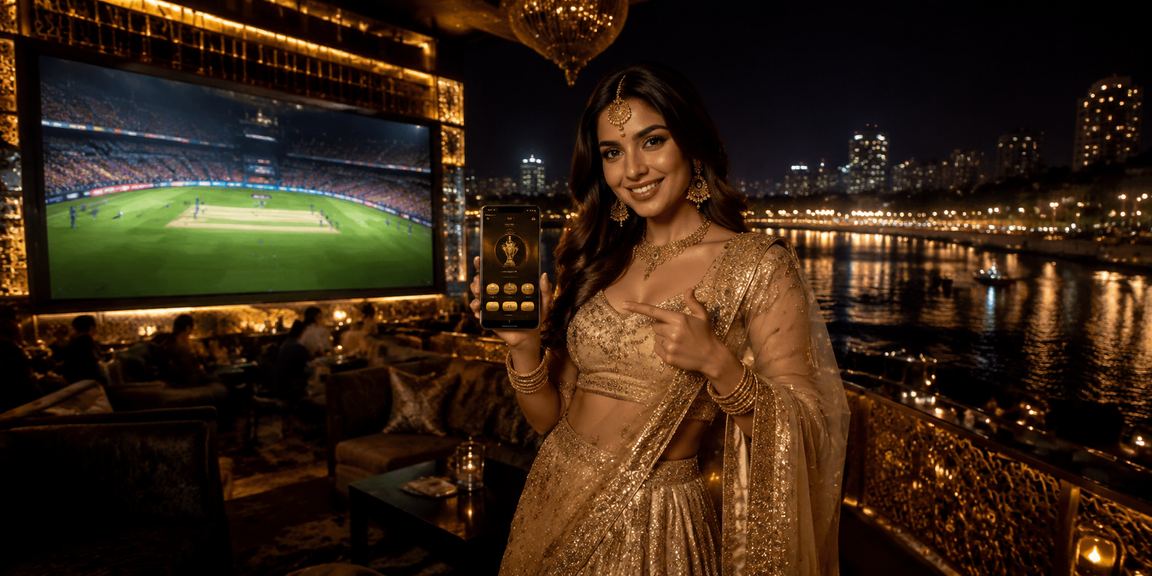 Betting scenes with cricket and traditional attire in India