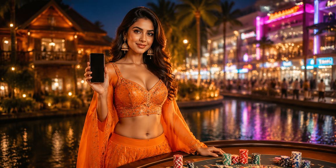 Night market scene reflecting Indian casino app enthusiasm